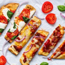 3 types of naan bread pizza