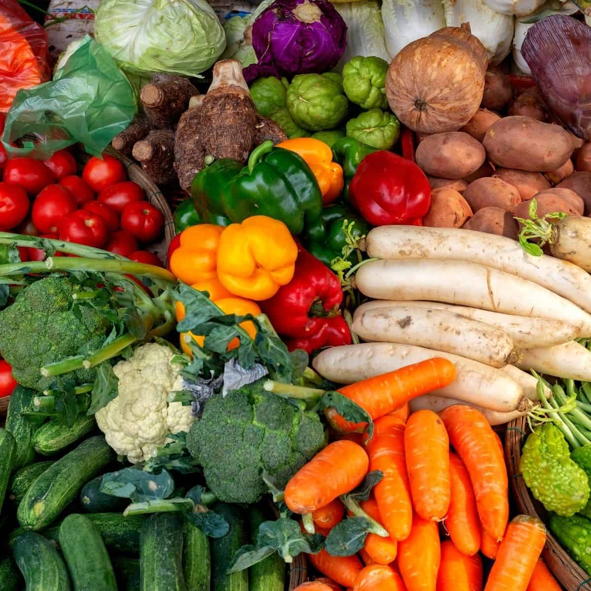 Vegetables for a vegan diet