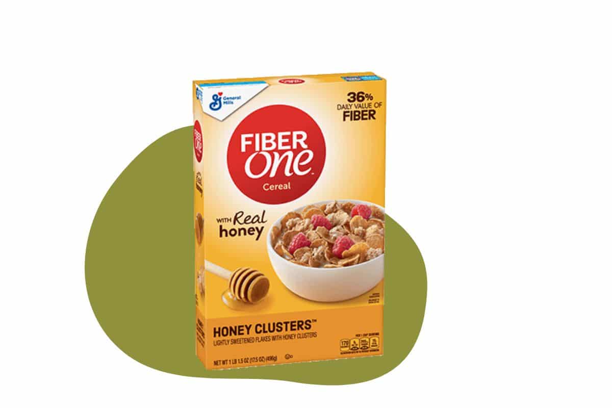 Box of fiber one with honey clusters 