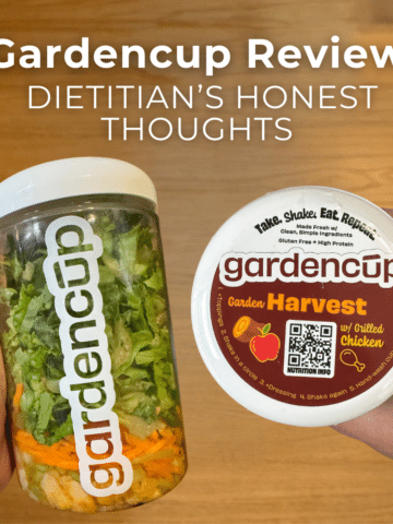 Gardencup ready-to-eat fresh salad cups in clear containers. Gardencup review
