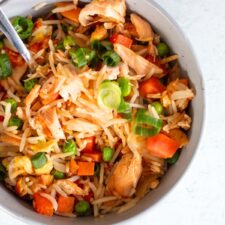 A quick and easy salmon fried rice packed with tender salmon, fluffy rice, and savory seasonings, ready in just 15 minutes for a flavorful and fuss free meal.